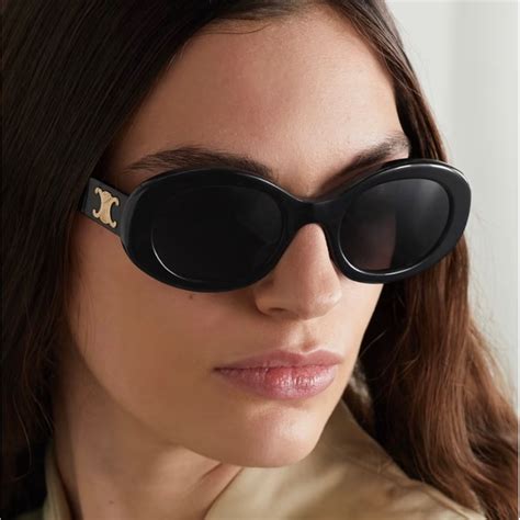 celine new sunglasses 2022|CELINE Triomphe 52mm Oval Sunglasses .